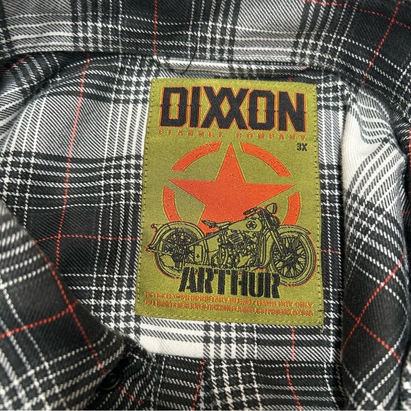 Dixxon ARTHUR Men’s 3X Plaid Long Sleeve Button Up Halloween Fall Flannel Shirt - Picture 8 of 13